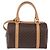 Edge Céline Borsa a mano CELINE Macadam Canvas PVC Leather 2way Brown Gold Auth 199479V Marrone D'oro - vista 2