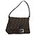 Borsa a tracolla FENDI Zucca Canvas Mamma Baguette Marrone Argento Auth 199802V