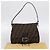 Borsa a tracolla FENDI Zucca Canvas Mamma Baguette Marrone Argento Auth 199802V - vista 12
