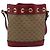 GUCCI Doraemon Micro GG Supreme Bag PVC Beige Gold 647801 Auth 201921SAM D'oro - vista 2