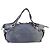 Borsa a tracolla GUCCI Bamboo in pelle blu e argento 232959 Auth 199519 - vista 2
