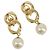 Orecchini CHANEL metallo Gold Tone CC Auth bs37052