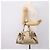 Bulgari Borsa a mano con catena BVLGARI in pelle tono oro Auth bs36845 - vista 21