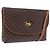 Céline Borsa CELINE Macadam Canvas Horse Carriage Bag PVC Leather Brown Gold Auth 200080 Marrone D'oro