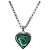 Collana SAINT LAURENT Metallo Argento Verde Auth BA15462