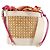 Bulgari Borsa a tracolla BVLGARI in rafia beige e oro Auth 199178V D'oro