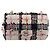 Borsa a tracolla CHANEL Mini Matelasse 20 in tweed Bianco Argento CC Auth 202073SM - vista 13