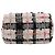 Borsa a tracolla CHANEL Mini Matelasse 20 in tweed Bianco Argento CC Auth 202073SM - vista 2