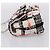 Borsa a tracolla CHANEL Mini Matelasse 20 in tweed Bianco Argento CC Auth 202073SM - vista 3