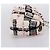 Borsa a tracolla CHANEL Mini Matelasse 20 in tweed Bianco Argento CC Auth 202073SM - vista 4