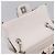 Borsa a tracolla CHANEL Mini Matelasse 20 in tweed Bianco Argento CC Auth 202073SM - vista 8