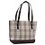 Borsa a mano BURBERRY Nova Check Canvas Beige Silver Auth 202135 Argento