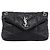 Borsa a tracolla SAINT LAURENT Lulu Puffer con catena in pelle nera e argento Auth ka5996SAM Nero - vista 13