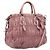 Borsa a mano PRADA in pelle 2way Rosa Argento Auth 197673
