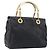 Borsa a mano FENDI Macaroni in pelle nera e oro Auth 199827 Nero D'oro