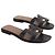 Sandali Oran Hermès in pelle nera Nero - vista 3