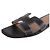 Sandali Oran Hermès in pelle nera Nero - vista 5