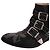 Stivaletti Chloé in pelle nera con fibbia Nero - vista 5