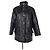 Abrigo de cuero negro Armani Jeans
