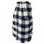 Balmain Minirock mit hoher Taille in Creme / Marineblau Gingham mit Goldknöpfen - Ansicht 3