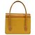 Borsa a mano Burberrys in pelle gialla tono oro Auth 199859A Giallo - vista 2