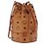 Borsa a tracolla MCM Vicetos PVC Pelle Marrone Tono Oro Auth 202272A