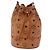 Borsa a tracolla MCM Vicetos PVC Pelle Marrone Tono Oro Auth 202272A - vista 13