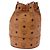 Borsa a tracolla MCM Vicetos PVC Pelle Marrone Tono Oro Auth 202272A - vista 2