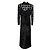 Vestido Paul Smith em chiffon de seda e veludo com padrão de bolinhas pretas Preto