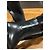 Stivaletti Louis Vuitton in pelle nera e tessuto peep-toe Nero - vista 3