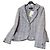 Luisa Spagnoli graue Tweedjacke Pink Weiß