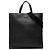 Bolso Tote Vertical Gucci de piel de becerro granulada negra con Web
