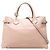 Borsa Satchel Banner Burberry in pelle e House Check, Rosa, Medium