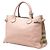 Borsa Satchel Banner Burberry in pelle e House Check, Rosa, Medium - vista 2