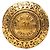 Spilla rotonda Chanel 31 Rue Cambon placcata oro D'oro