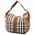 Borsa Hobo Satchel Burberry Medium House Check Canvas Beige - vista 2
