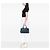 Borsa Tote Satchel Prada Denim Canapa Logo blu - vista 6