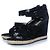 Balenciaga, sandalo wedge in camoscio nero