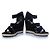 Balenciaga, sandalo wedge in camoscio nero - vista 3