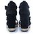 Balenciaga, sandalo wedge in camoscio nero - vista 4