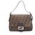 Borsa a tracolla Fendi Mamma Bucket Zucca Marrone Nero