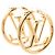 Louis Vuitton Boucles d'Oreilles Hoop Louise Earrings D'oro - vista 3