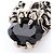 Collana Gucci Lion Head Nero Argento - vista 6