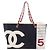 Borsa Tote Chanel No. 5 Chocolate Bar Coco Mark Argento Rosso Blu navy