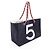 Borsa Tote Chanel No. 5 Chocolate Bar Coco Mark Argento Rosso Blu navy - vista 2