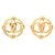 Chanel Coco Mark vergoldete Clip-Ohrringe Golden