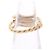 Chanel Coco Mark Camellia 2-teiliges Ring-Set Weiß Golden - Ansicht 3