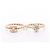Chanel Coco Mark Camellia 2-teiliges Ring-Set Weiß Golden - Ansicht 4