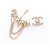 Orecchini Ear Cuff Chanel Coco Mark Swing Chain D'oro - vista 7