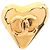 Timeless Chanel Coco Mark Heart Brosche Golden